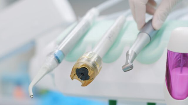 Dental tool equipment in clinic